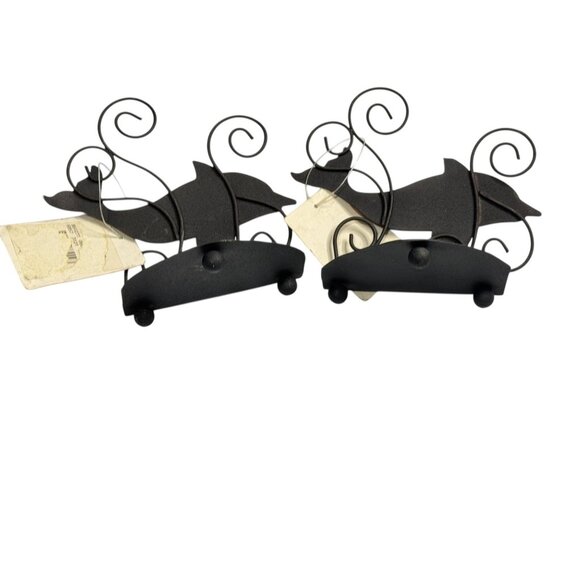 Wooden & Metal Fish Decor Candle Holder Set - Picture 11 of 11